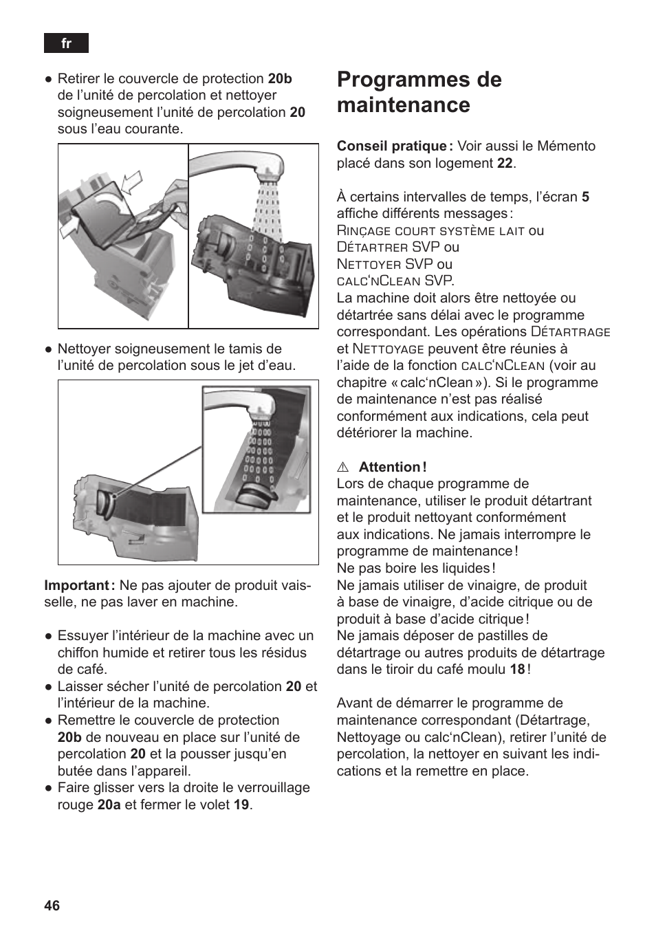 Programmes de maintenance | Siemens TE717209RW User Manual | Page 50 / 172