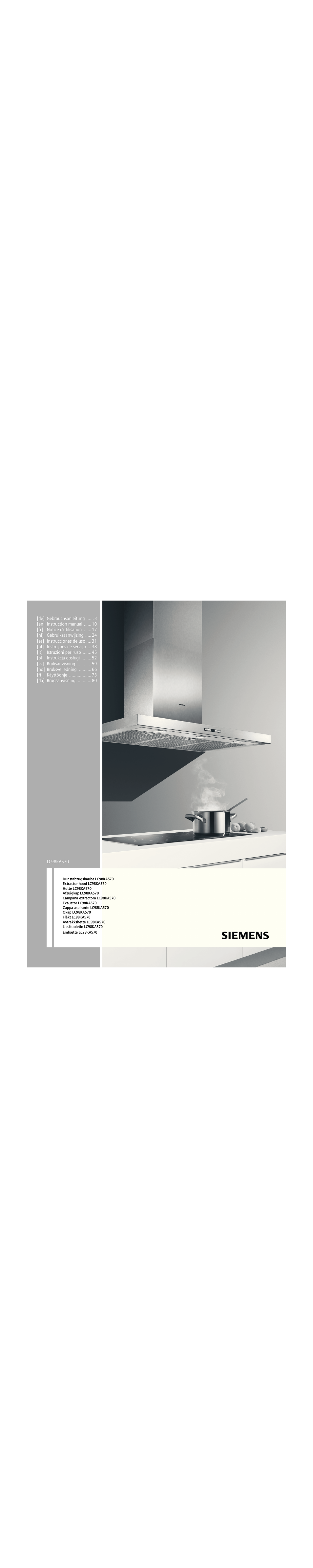 Siemens LC98KA570 User Manual | 88 pages