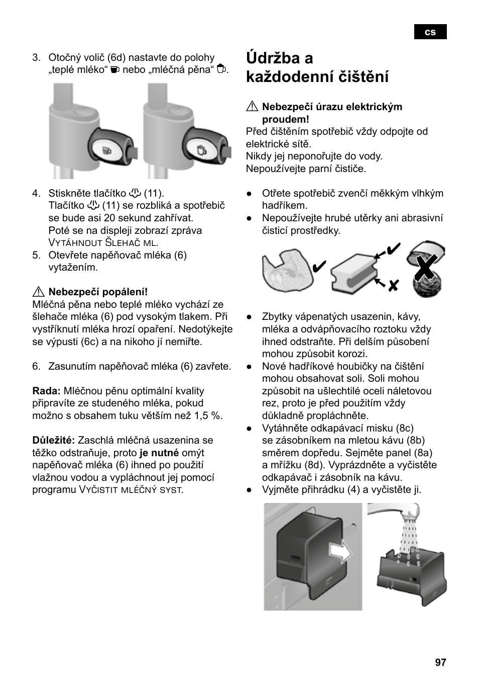 Údržba a každodenní čištění | Siemens TE503209RW User Manual | Page 101 / 138