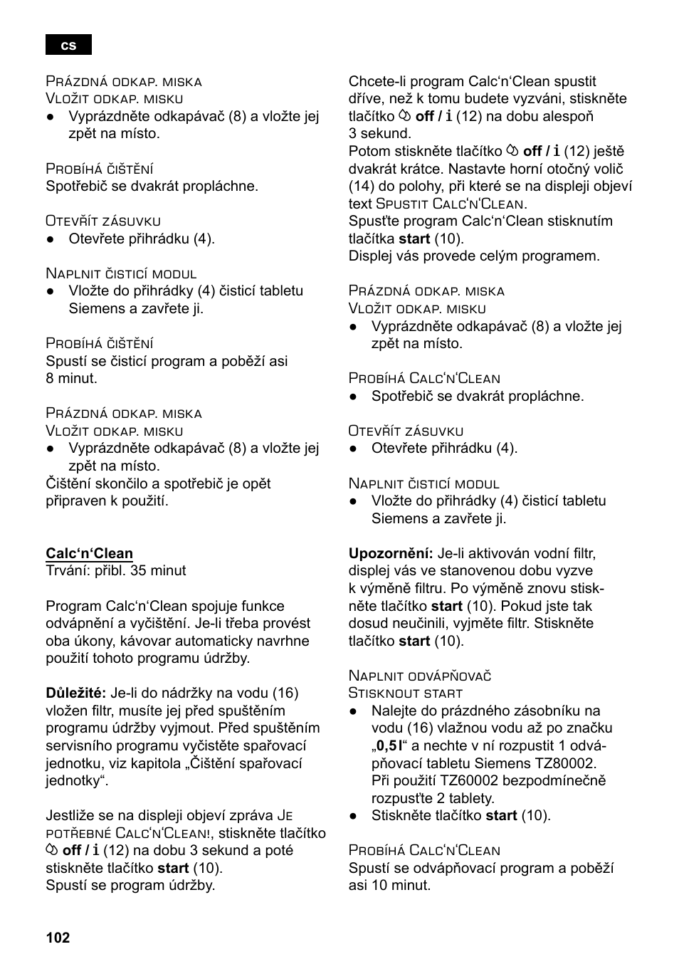 Siemens TE503209RW User Manual | Page 106 / 138