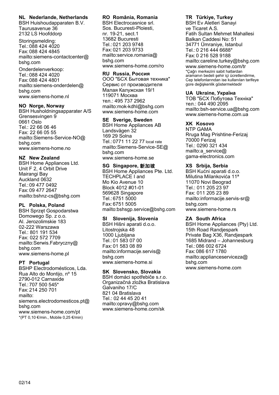 Siemens TE503209RW User Manual | Page 135 / 138