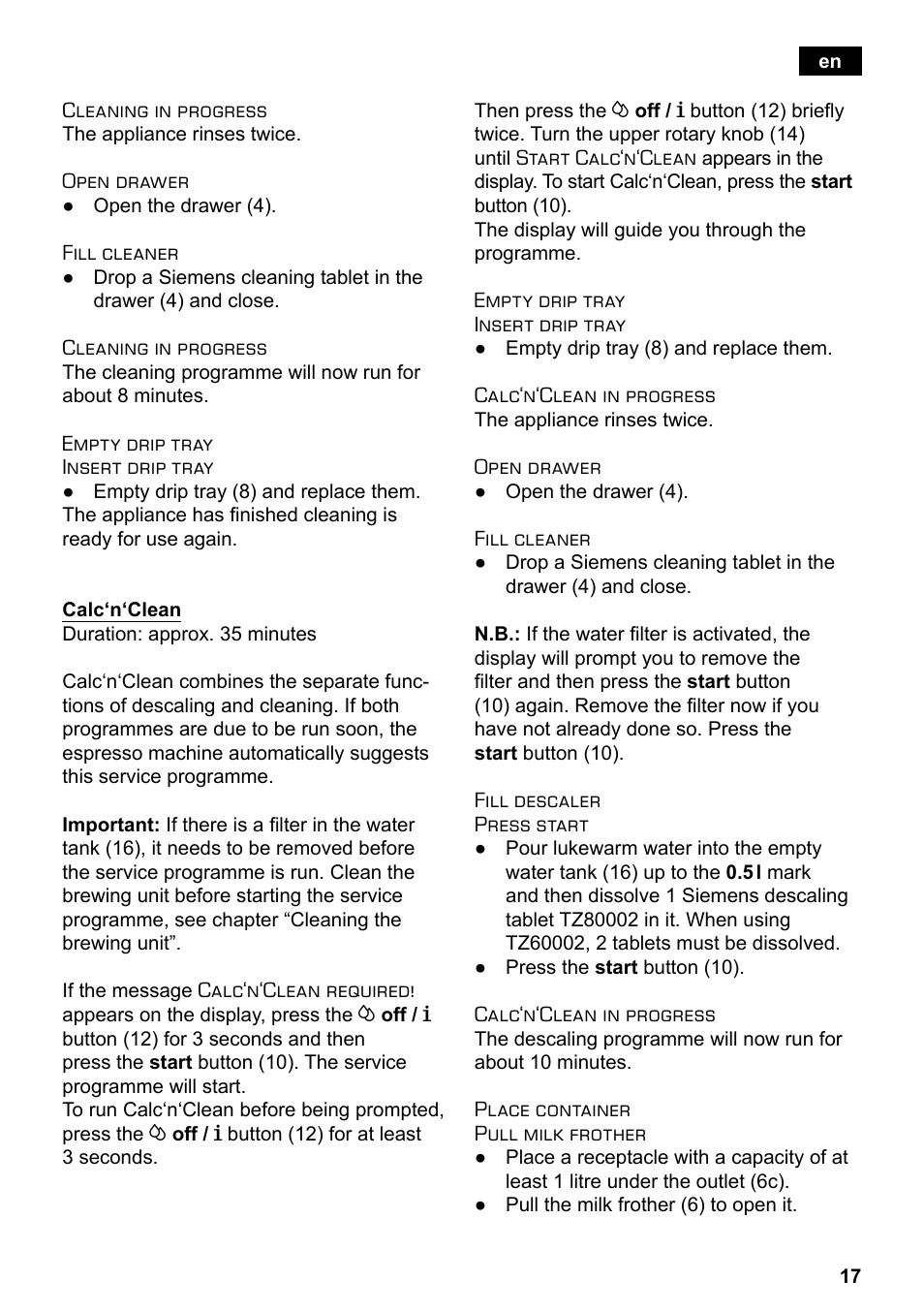 Siemens TE503209RW User Manual | Page 21 / 138