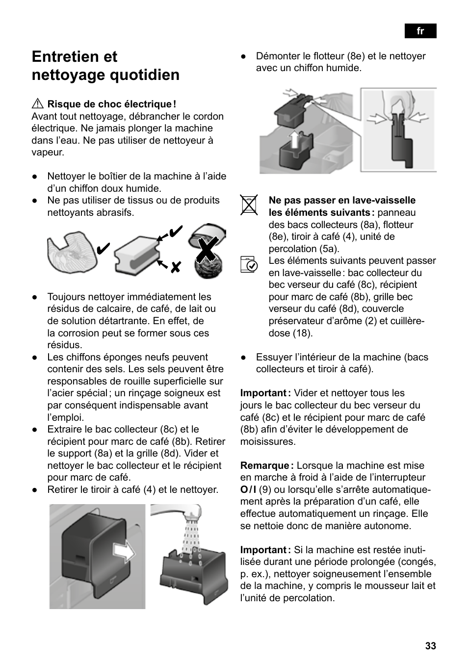 Entretien et nettoyage quotidien | Siemens TE503209RW User Manual | Page 37 / 138