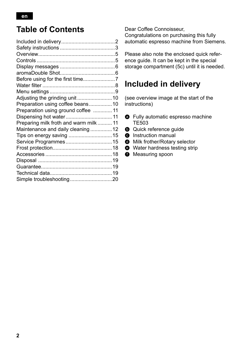 Siemens TE503209RW User Manual | Page 6 / 138