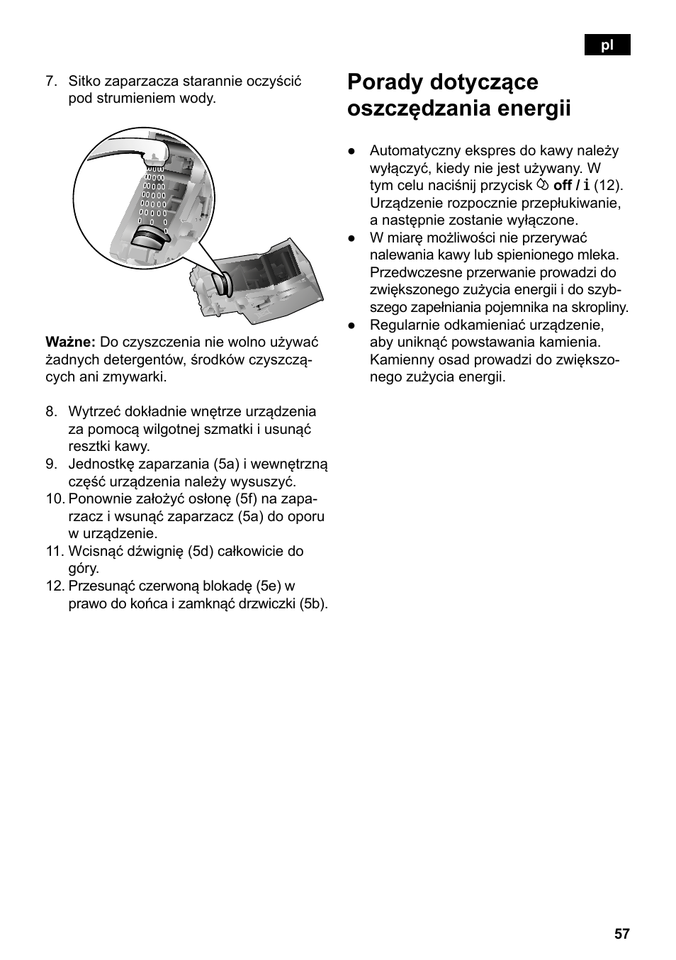Porady dotyczące oszczędzania energii | Siemens TE503209RW User Manual | Page 61 / 138