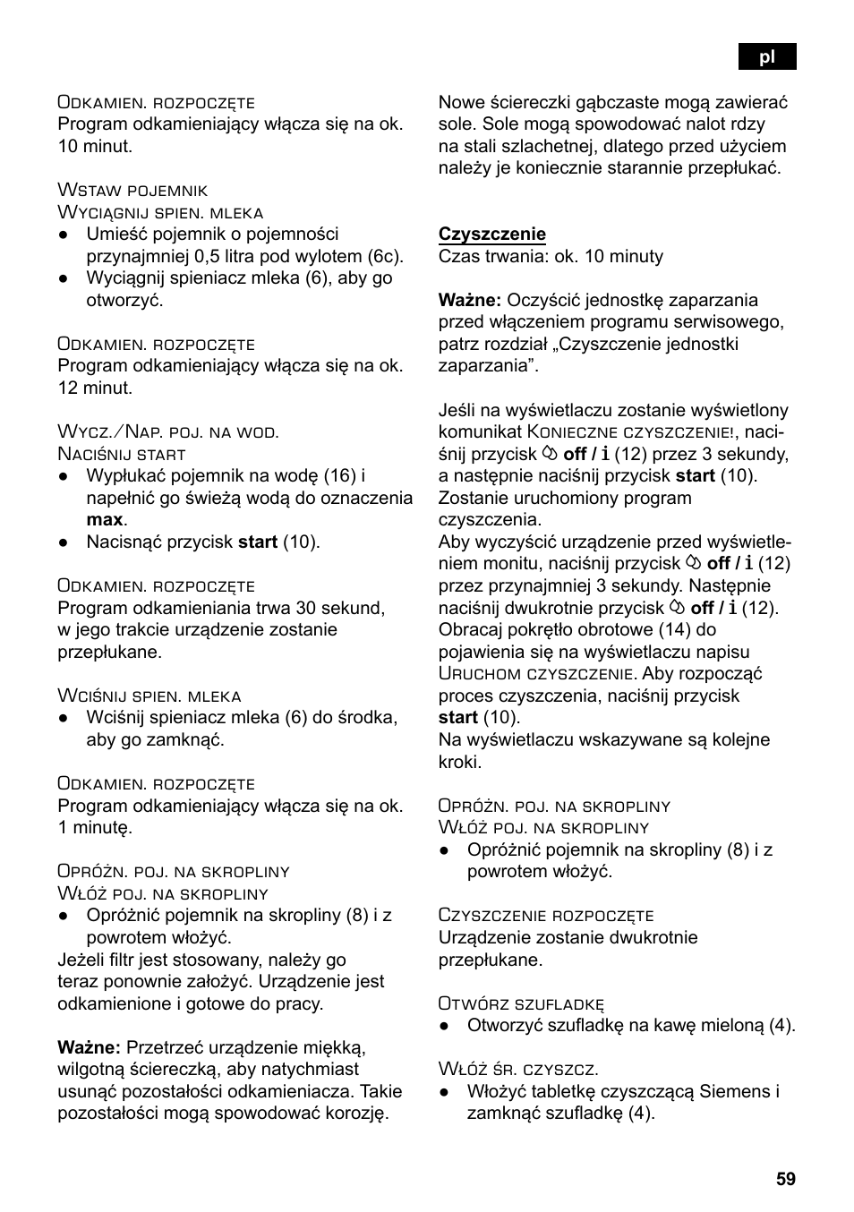 Siemens TE503209RW User Manual | Page 63 / 138