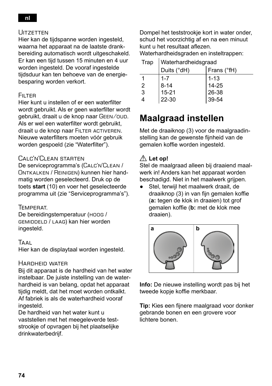 Maalgraad instellen | Siemens TE503209RW User Manual | Page 78 / 138