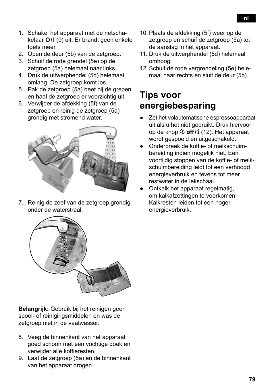 Tips voor energiebesparing | Siemens TE503209RW User Manual | Page 83 / 138