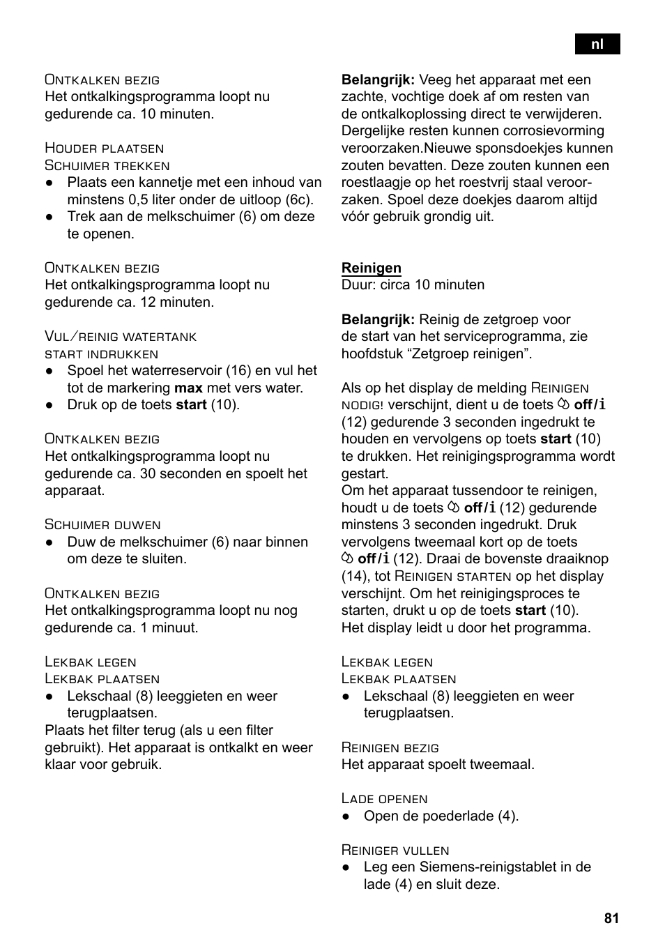 Siemens TE503209RW User Manual | Page 85 / 138