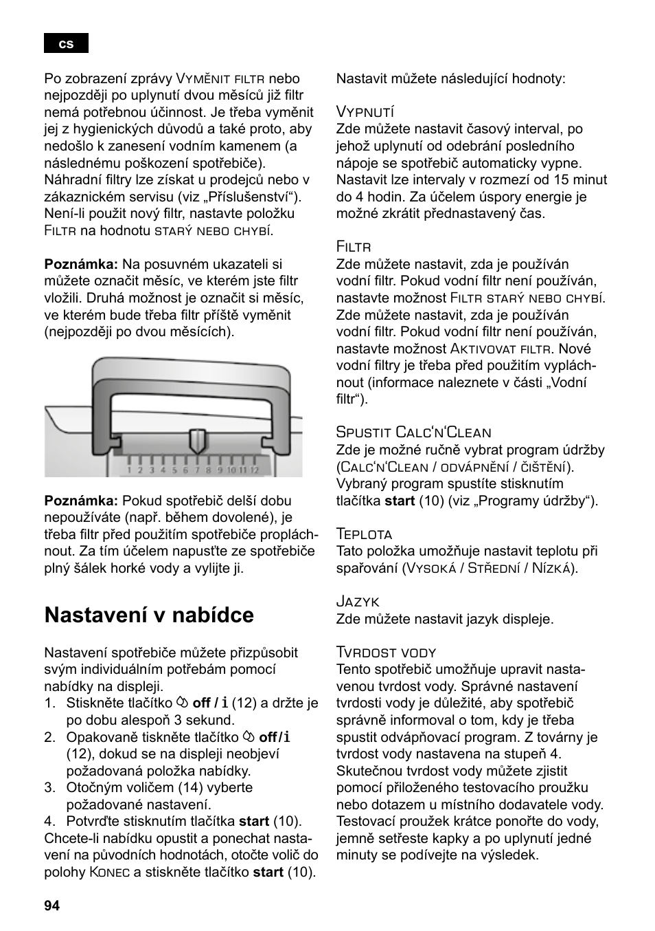 Nastavení v nabídce | Siemens TE503209RW User Manual | Page 98 / 138