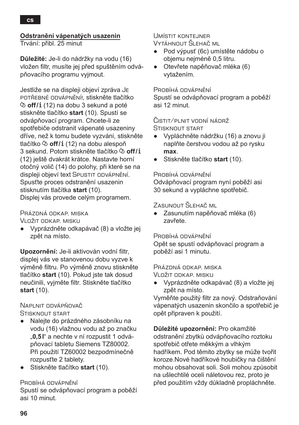 Siemens TE502206RW User Manual | Page 100 / 134