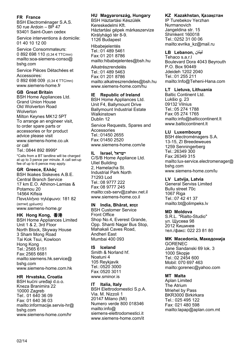 Siemens TE502206RW User Manual | Page 130 / 134