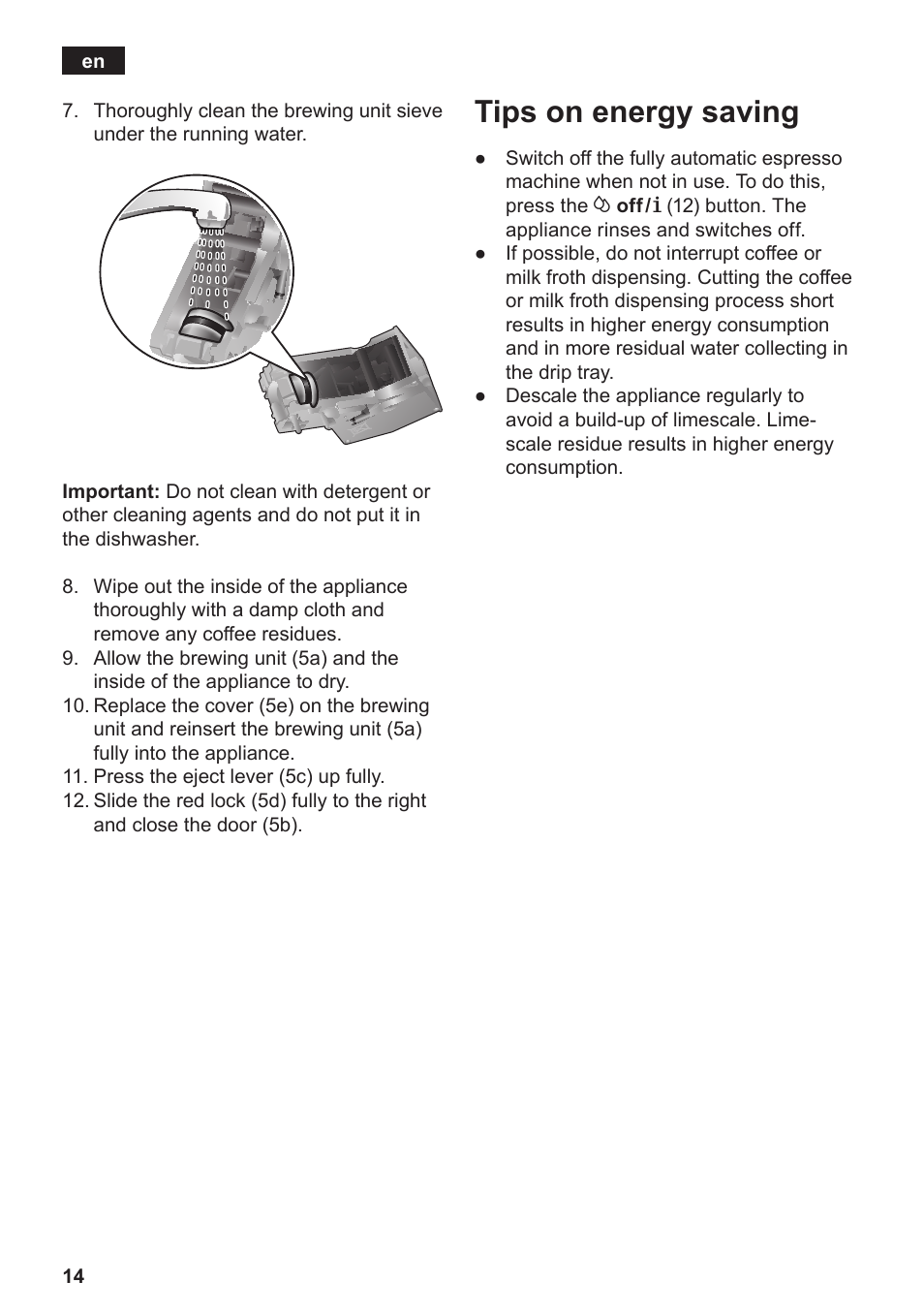 Tips on energy saving | Siemens TE502206RW User Manual | Page 18 / 134