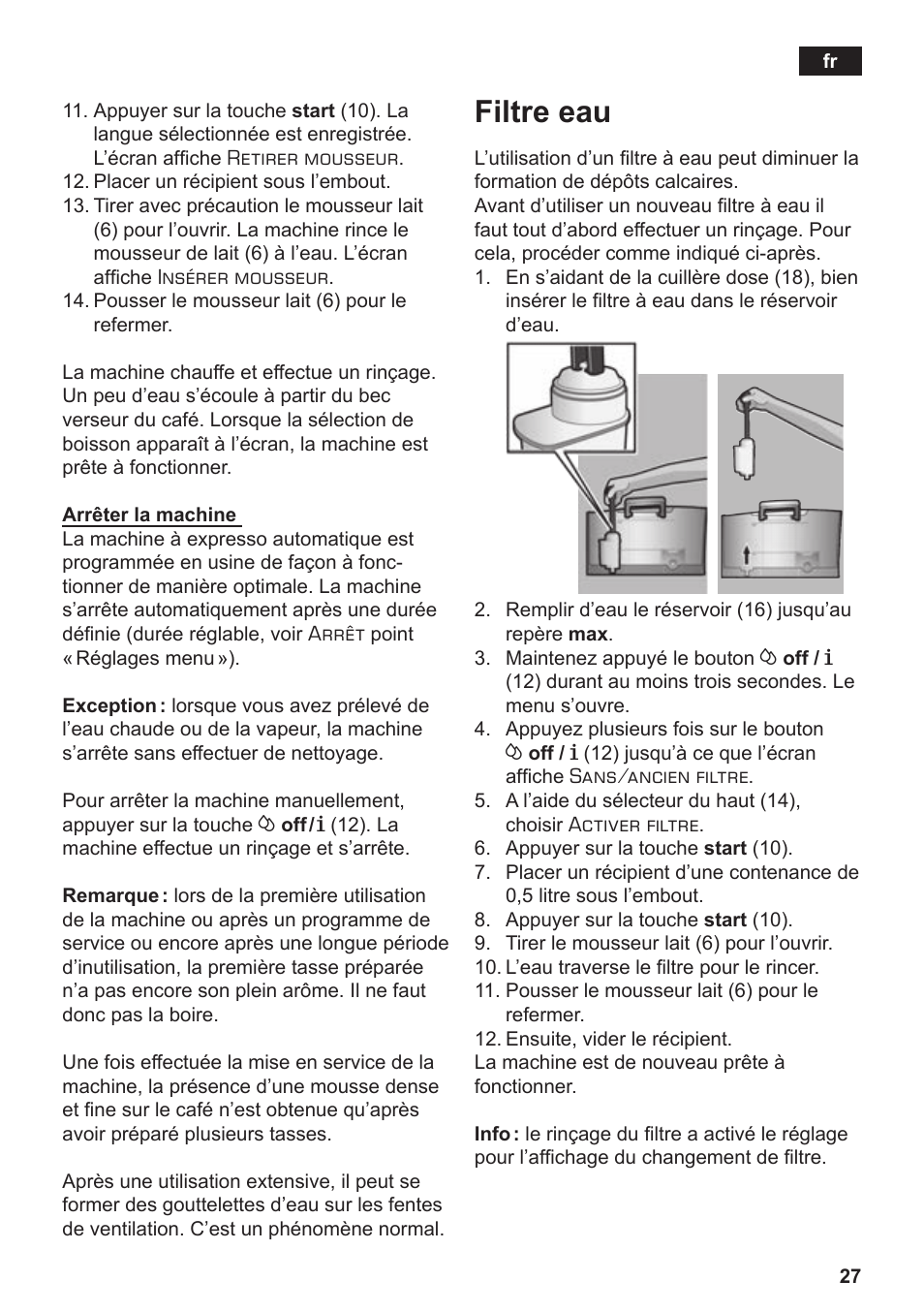 Filtre eau | Siemens TE502206RW User Manual | Page 31 / 134