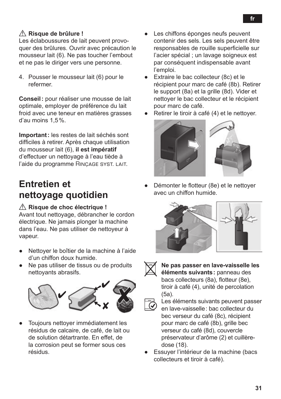 Entretien et nettoyage quotidien | Siemens TE502206RW User Manual | Page 35 / 134