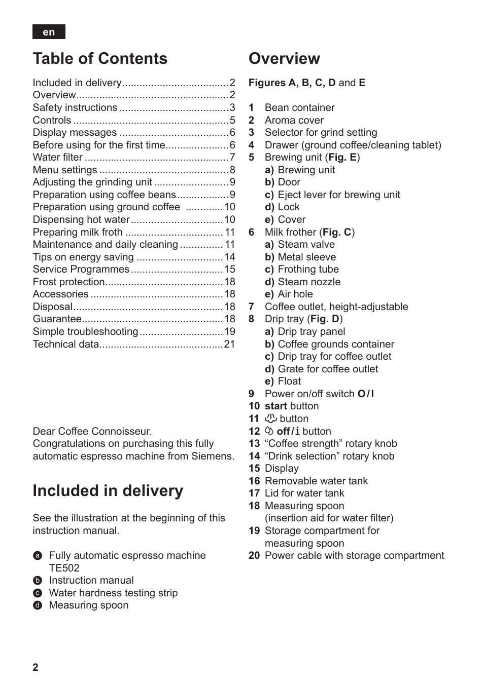 Siemens TE502206RW User Manual | Page 6 / 134