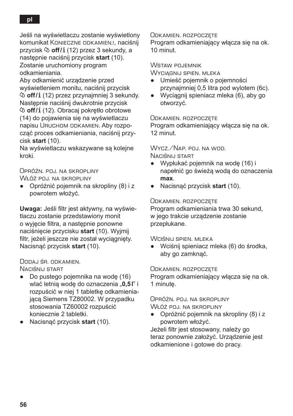 Siemens TE502206RW User Manual | Page 60 / 134