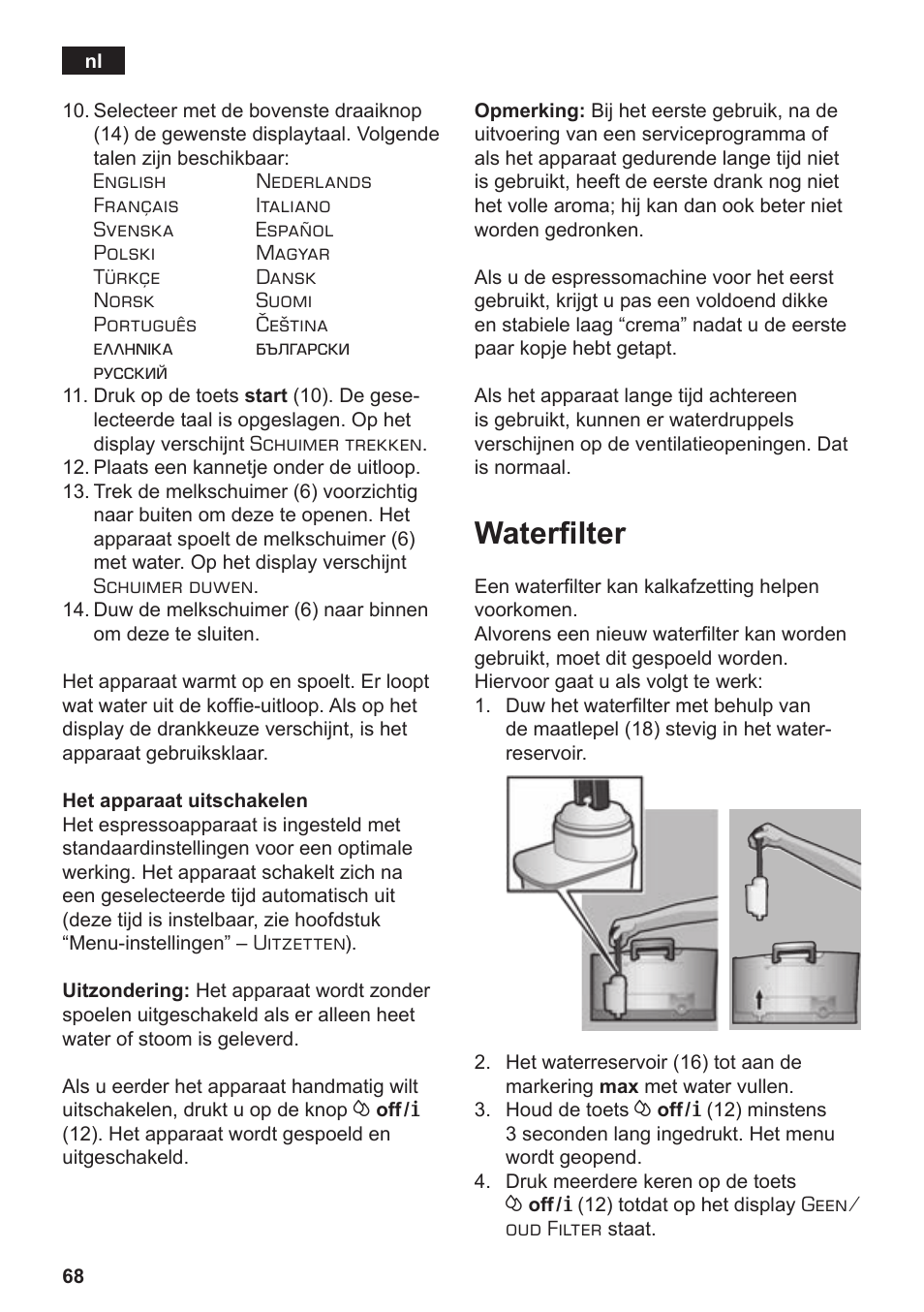 Waterfilter | Siemens TE502206RW User Manual | Page 72 / 134