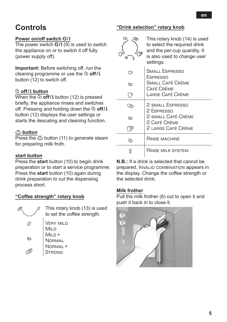 Controls | Siemens TE502206RW User Manual | Page 9 / 134