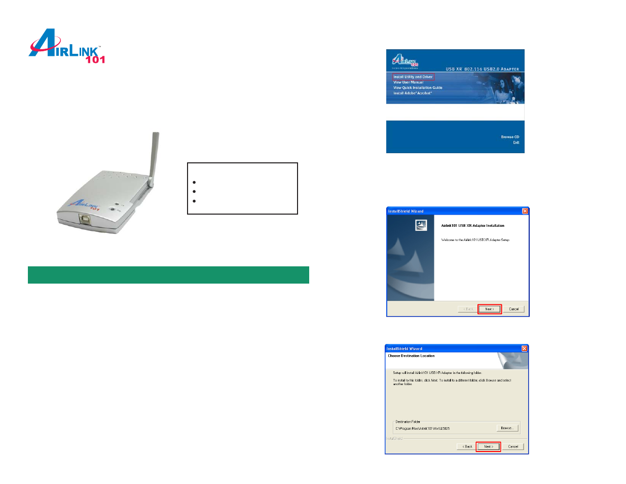 Airlink101 AWLL5025 User Manual | 4 pages