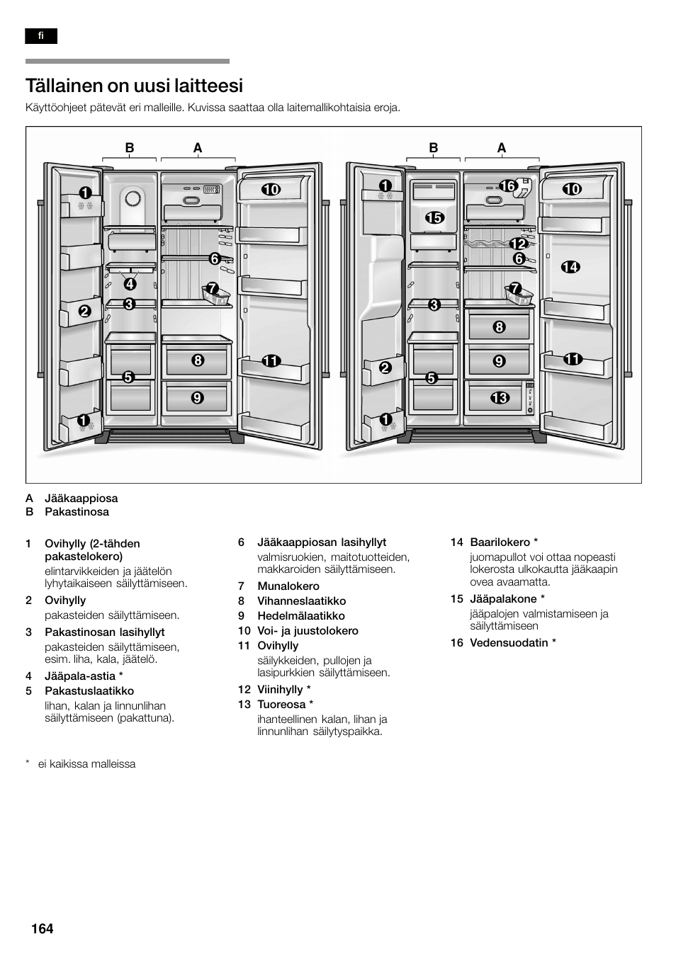 Tällainen on uusi laitteesi | Siemens KA58NA45 User Manual | Page 164 / 263