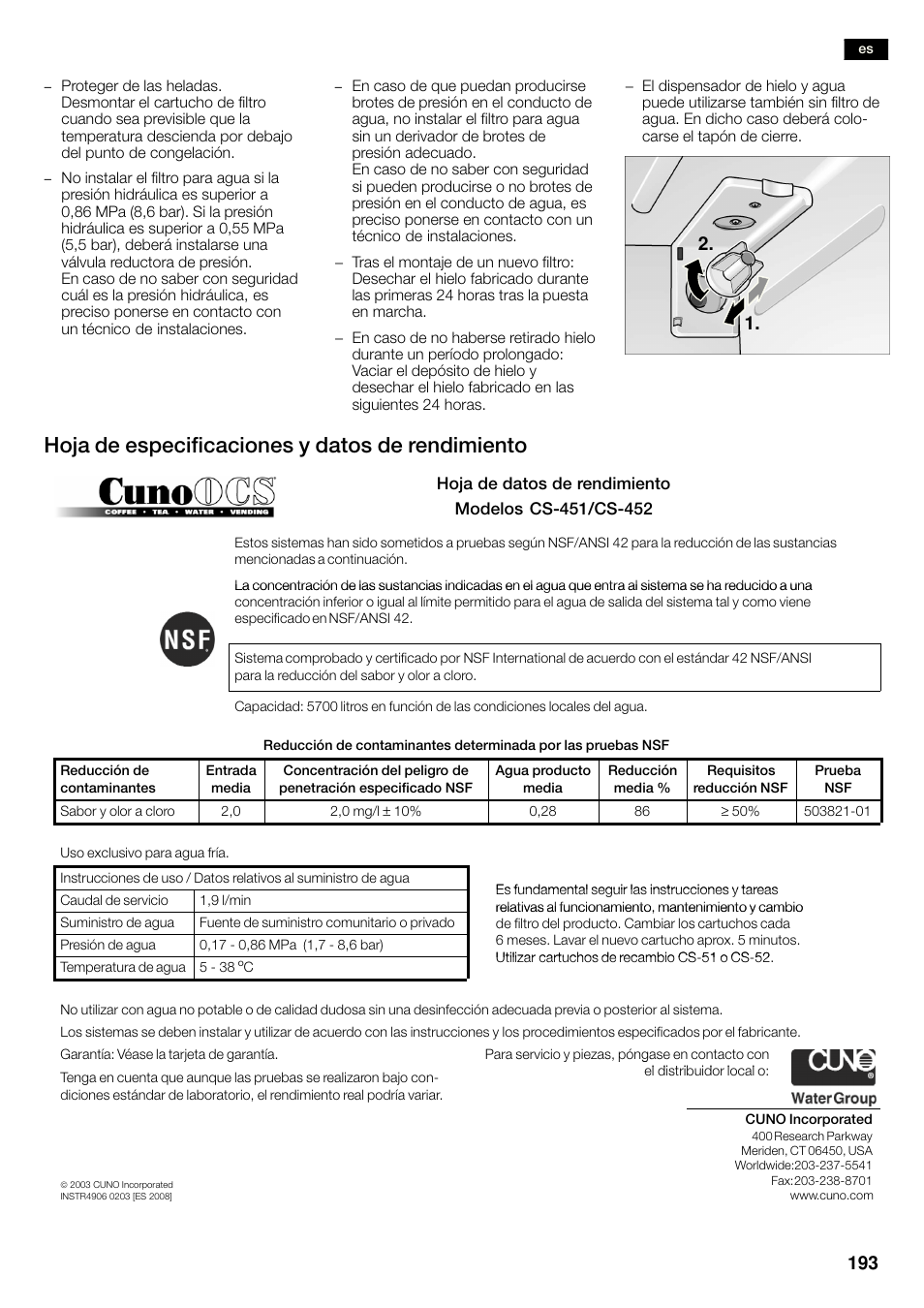 Hoja de especificaciones y datos de rendimiento | Siemens KA58NA45 User Manual | Page 193 / 263