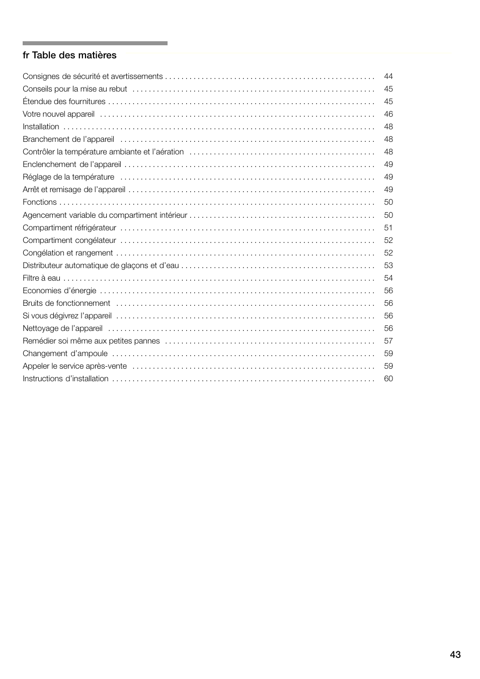 Siemens KA58NA45 User Manual | Page 43 / 263