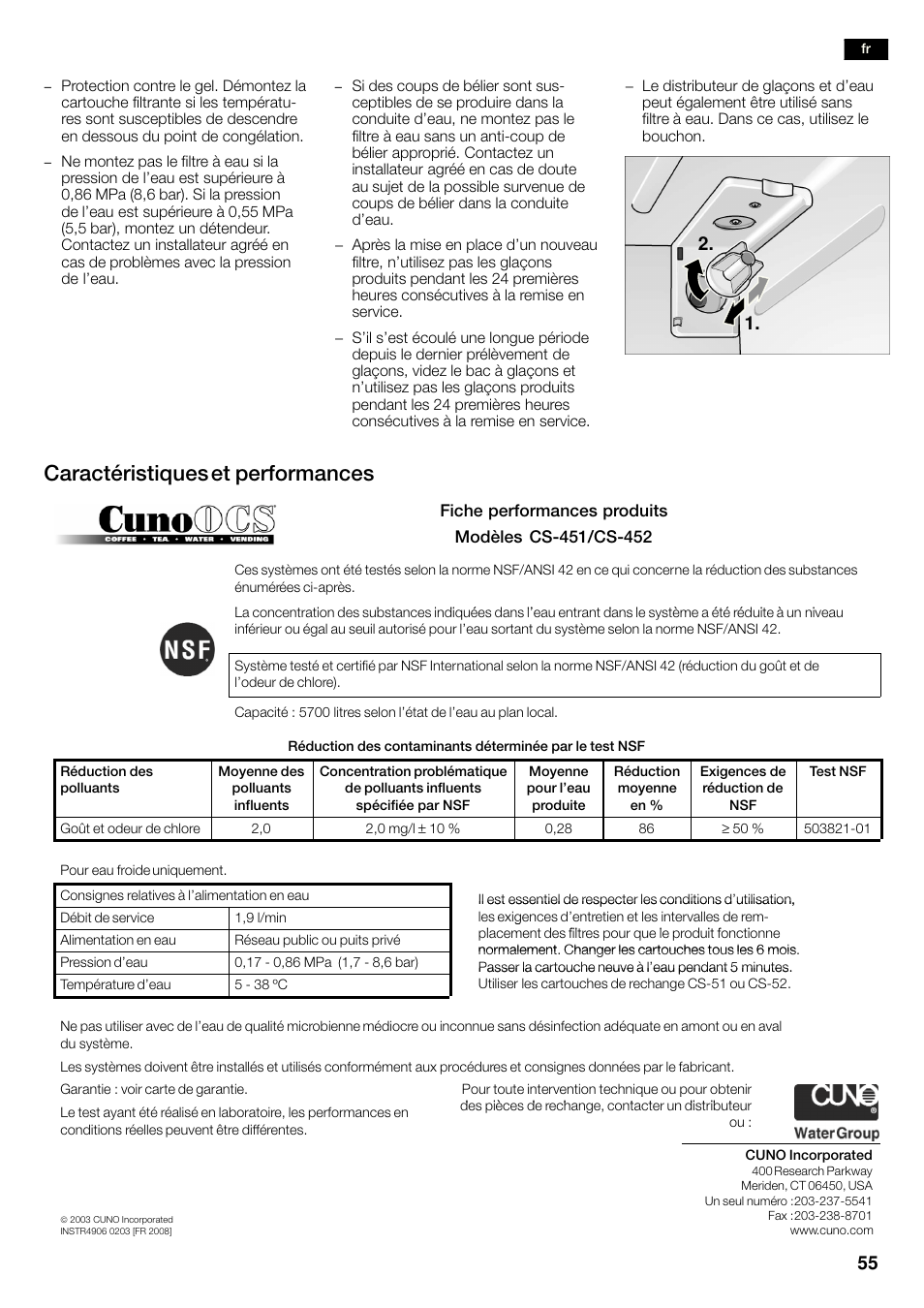 Caractéristiques et performances | Siemens KA58NA45 User Manual | Page 55 / 263