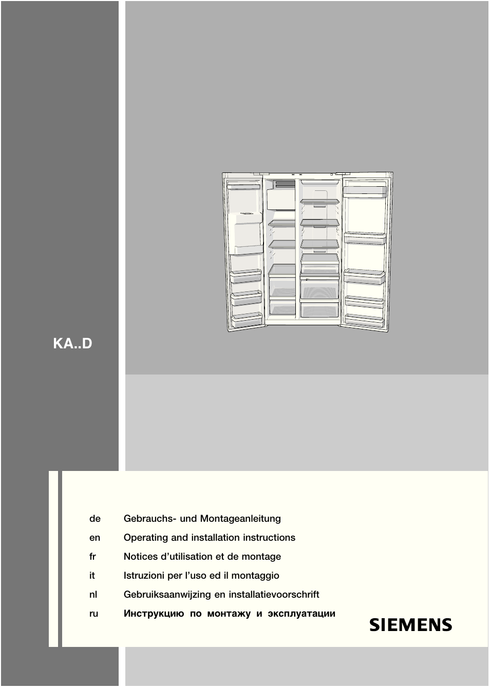 Siemens KA62DV71 User Manual | 123 pages