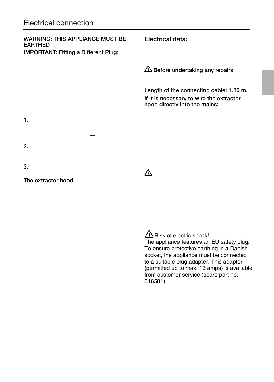 Electrical connection | Siemens LC457CA60 User Manual | Page 11 / 76