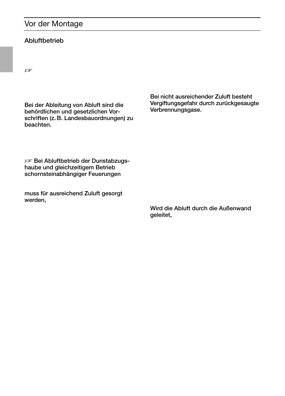 Vor der montage | Siemens LC457CA60 User Manual | Page 4 / 76