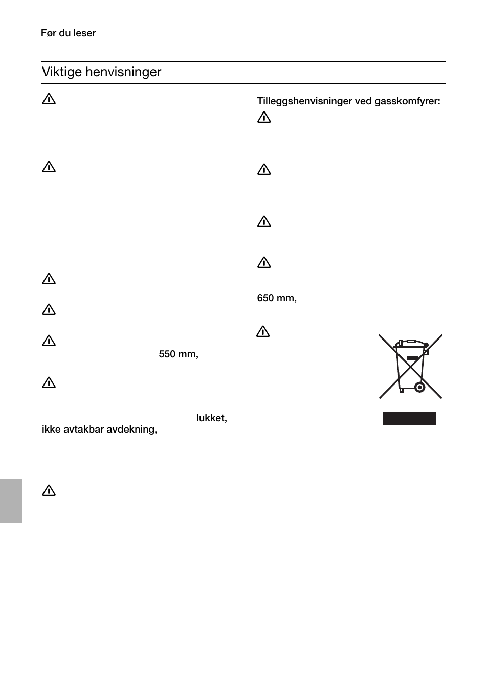 Viktige henvisninger | Siemens LC457CA60 User Manual | Page 48 / 76
