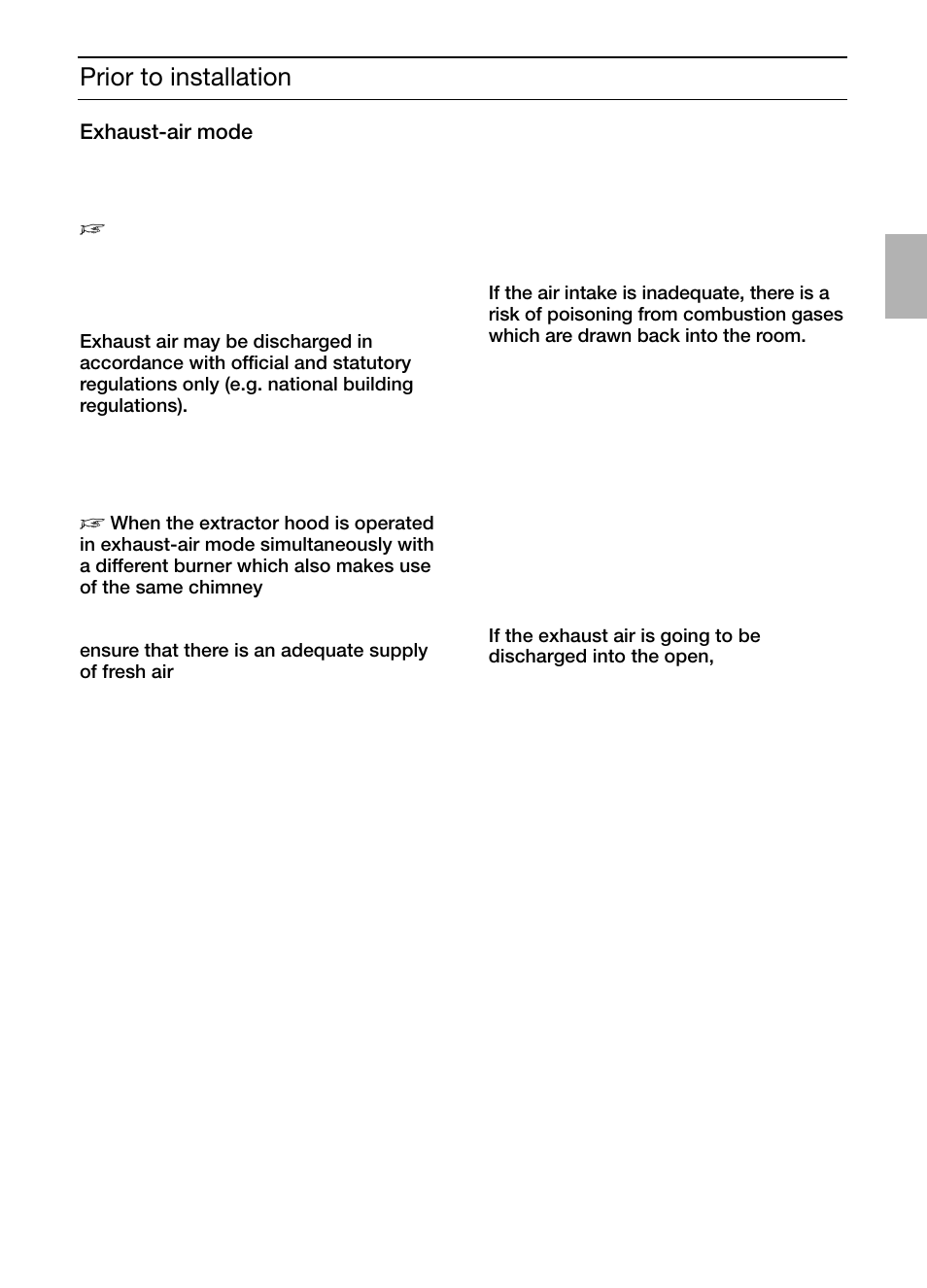 Prior to installation | Siemens LC457CA60 User Manual | Page 9 / 76