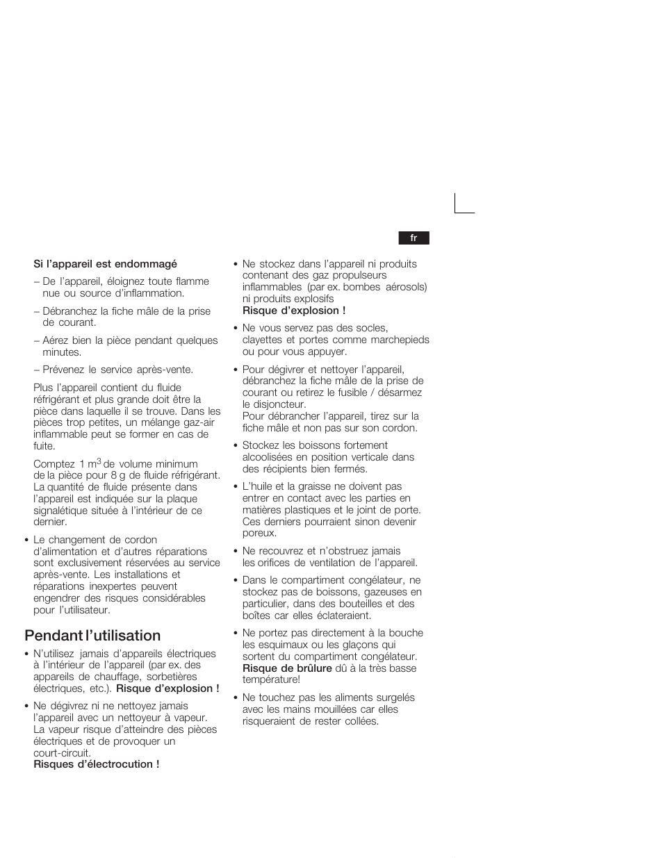 Pendant l'utilisation | Siemens KI26DA20FF User Manual | Page 33 / 78