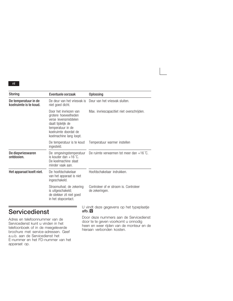 Servicedienst | Siemens KI26DA20FF User Manual | Page 74 / 78