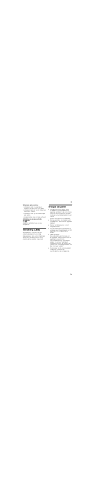 Uittrekbare rails monteren, Afdekking van de deurventilatie verwijderen, Verlichting (led) | Energie besparen, Gebruik eventueel een isolatieplaat, Deuren van het apparaat zo kort mogelijk openen | Siemens KS36FPI30 User Manual | Page 71 / 79