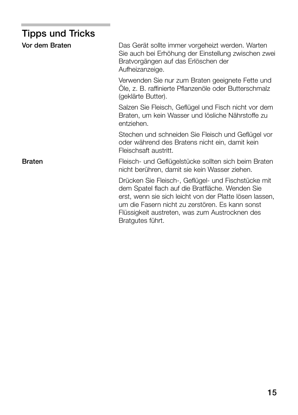 Tipps und tricks | Siemens ET475MY11E User Manual | Page 15 / 84