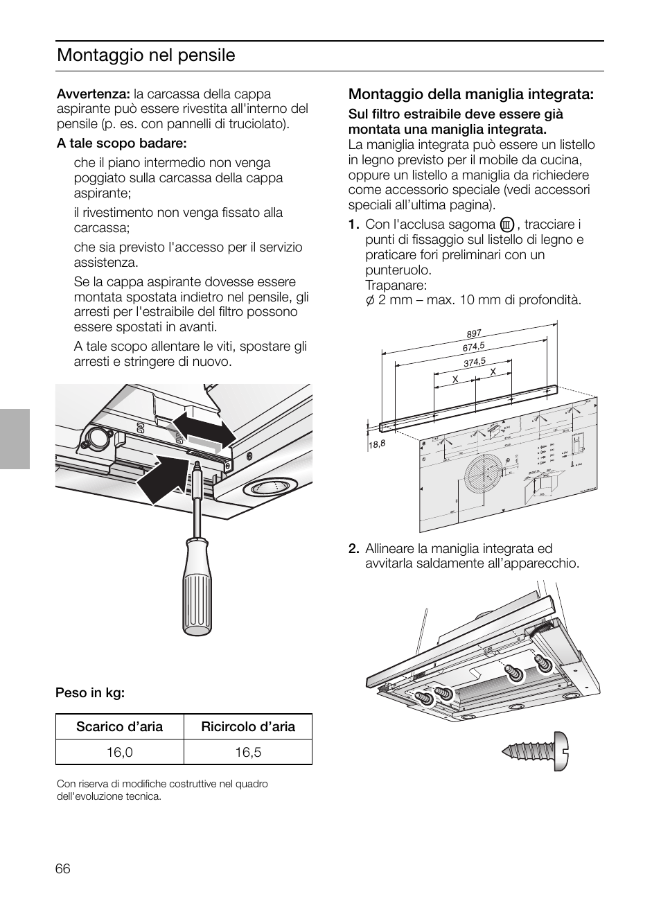 Montaggio nel pensile | Siemens LI44930 User Manual | Page 66 / 96