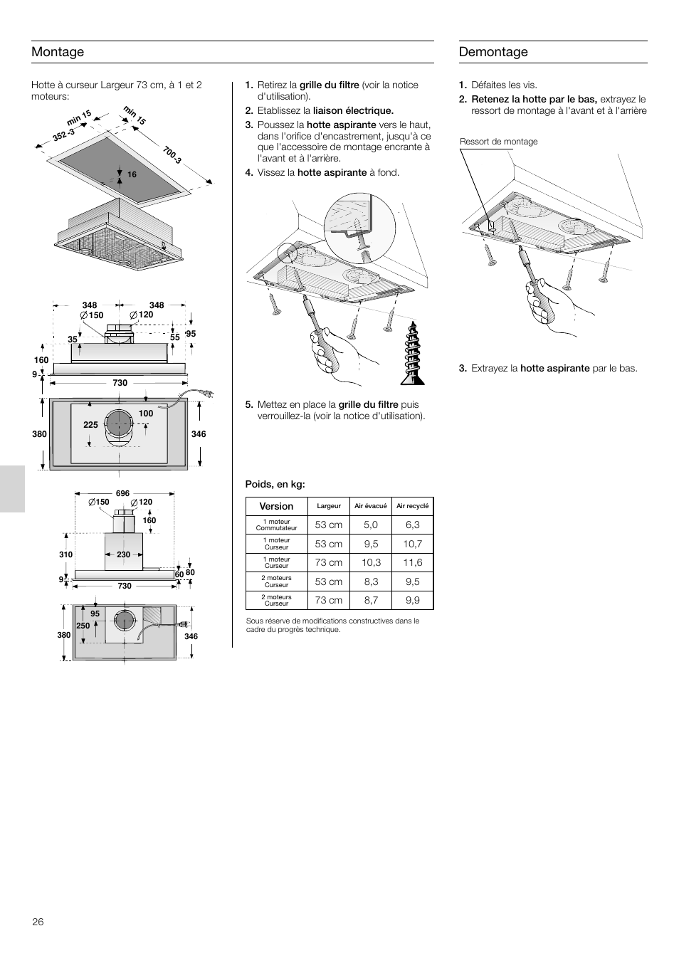 Montage, Demontage | Siemens LB75564 User Manual | Page 26 / 64