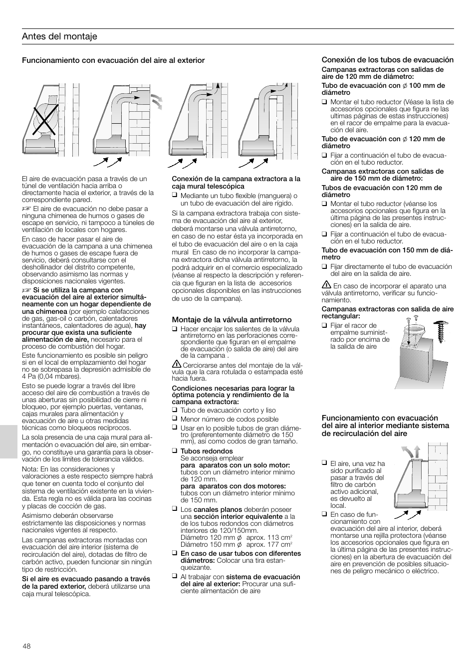 Antes del montaje | Siemens LB75564 User Manual | Page 48 / 64