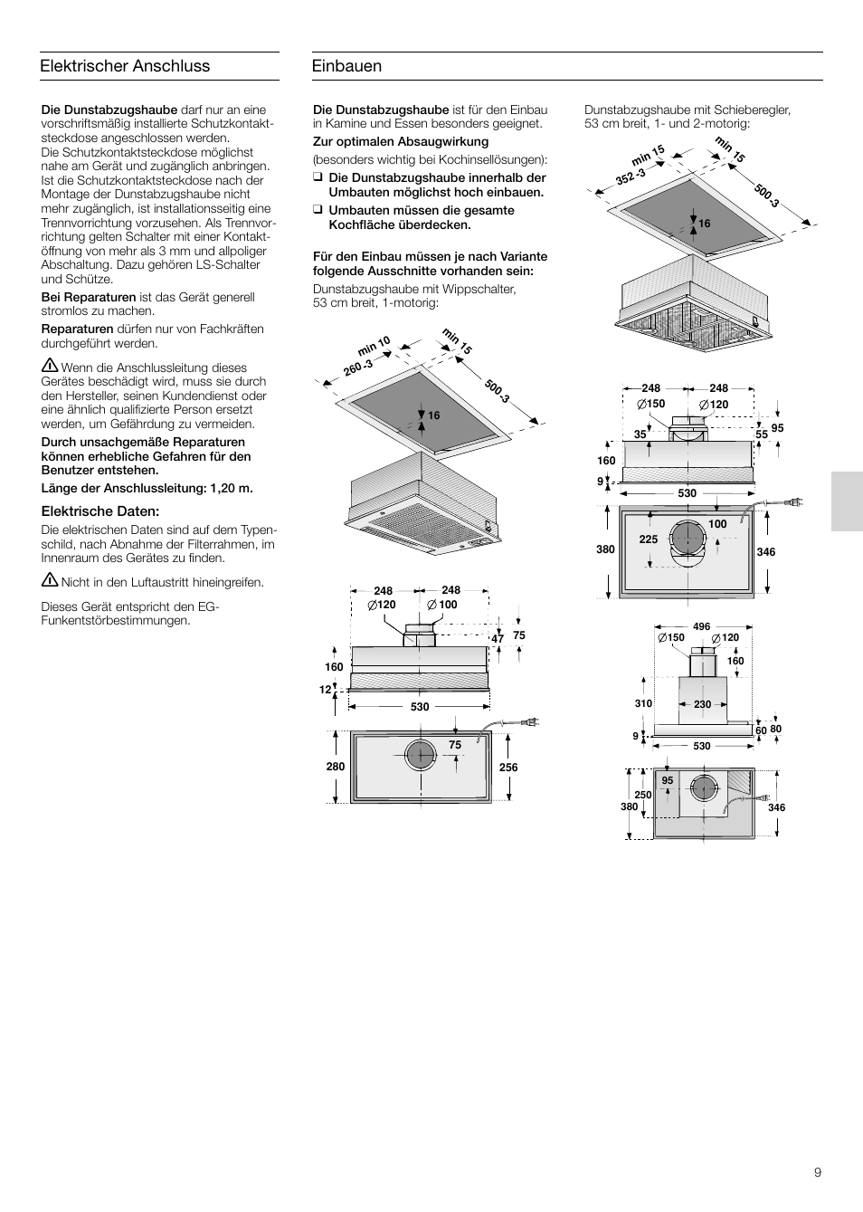 Elektrischer anschluss, Einbauen | Siemens LB75564 User Manual | Page 9 / 64