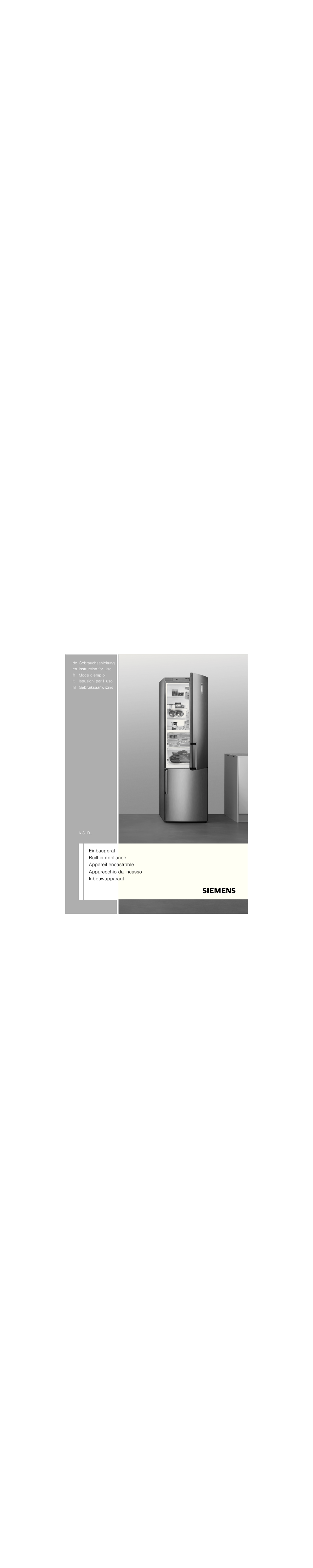 Siemens KI81RAD30 User Manual | 81 pages