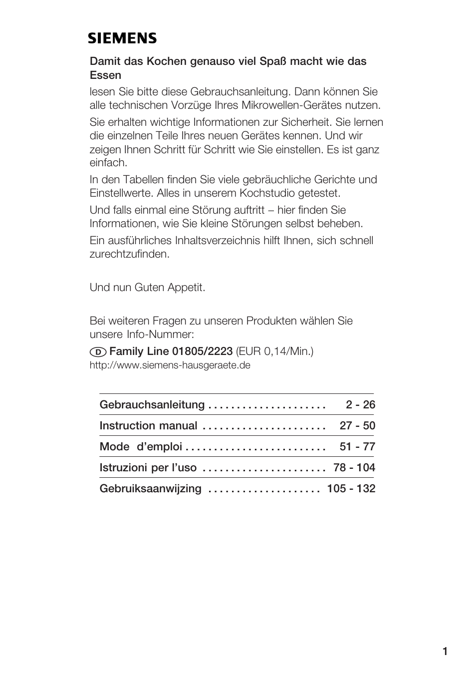 Siemens HF12M240 User Manual | 132 pages