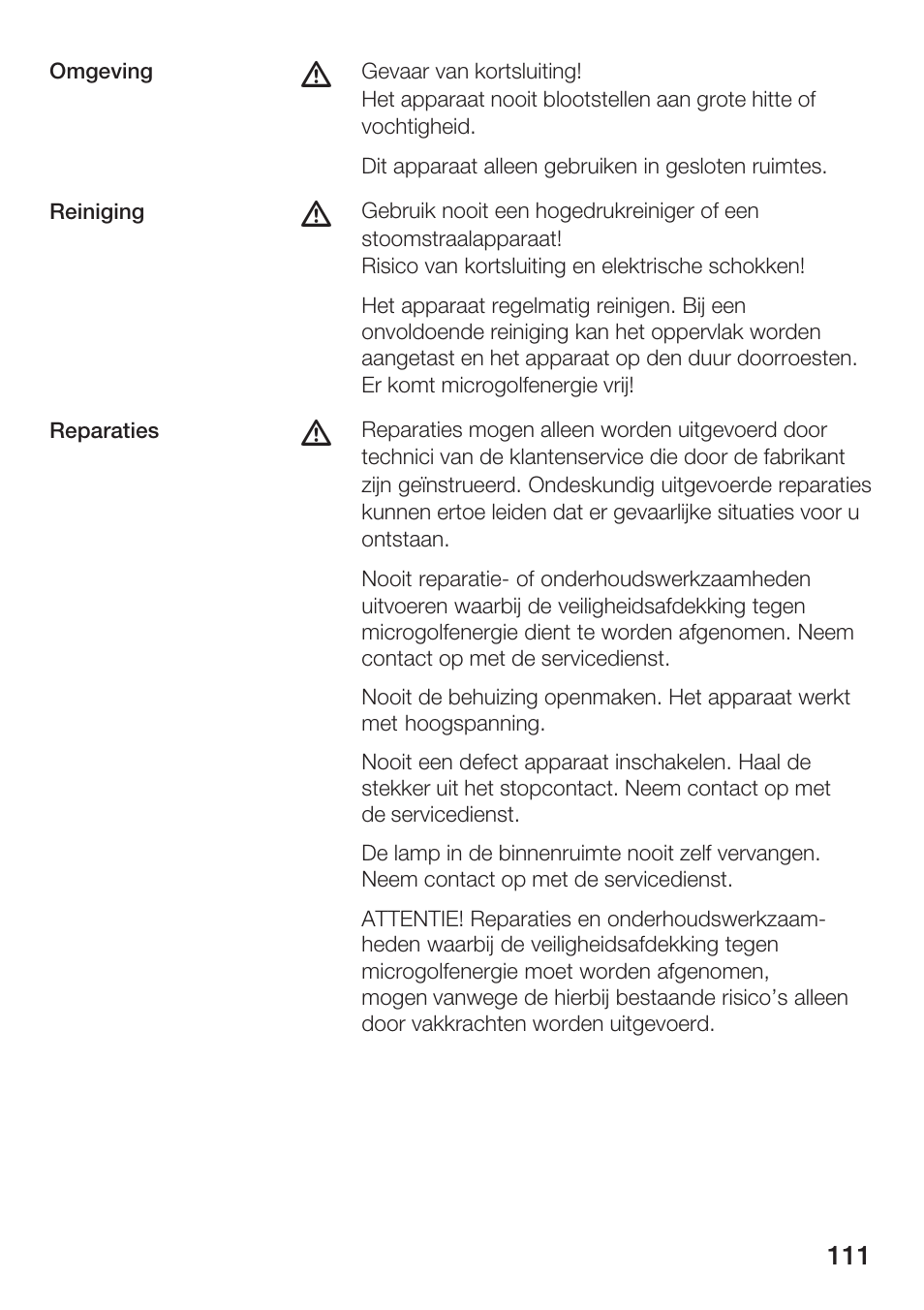 Siemens HF12M240 User Manual | Page 111 / 132