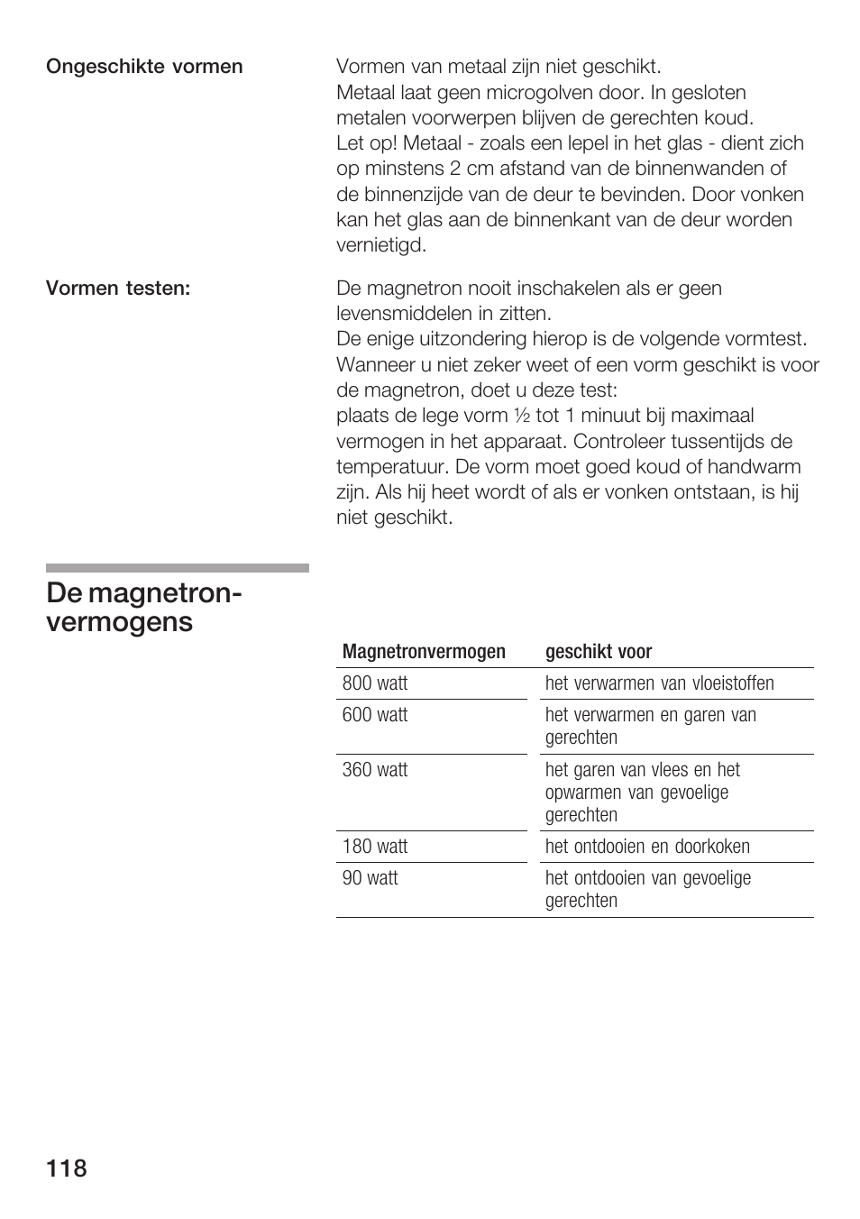 De magnetronć vermogens | Siemens HF12M240 User Manual | Page 118 / 132