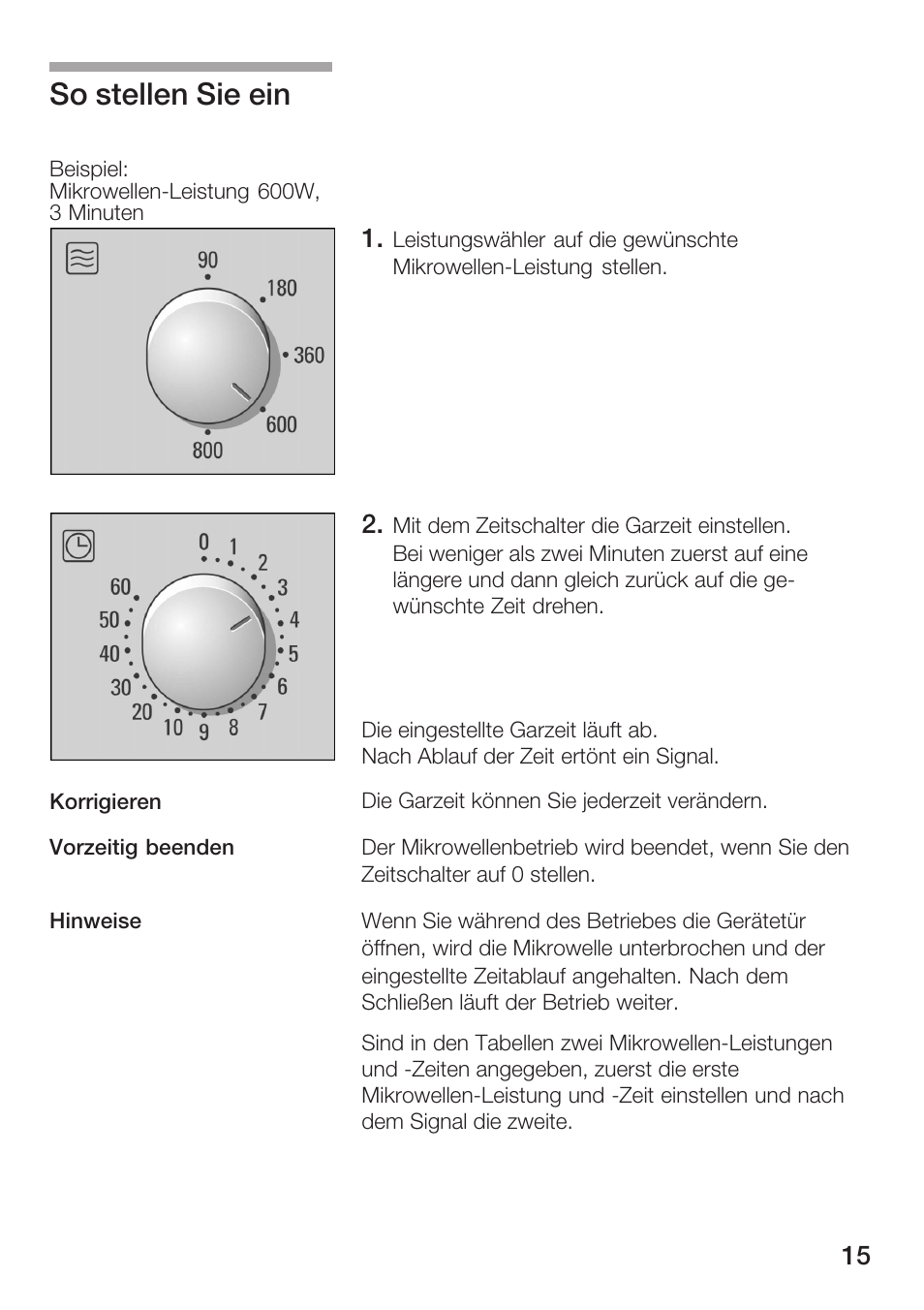 So stellen sie ein | Siemens HF12M240 User Manual | Page 15 / 132