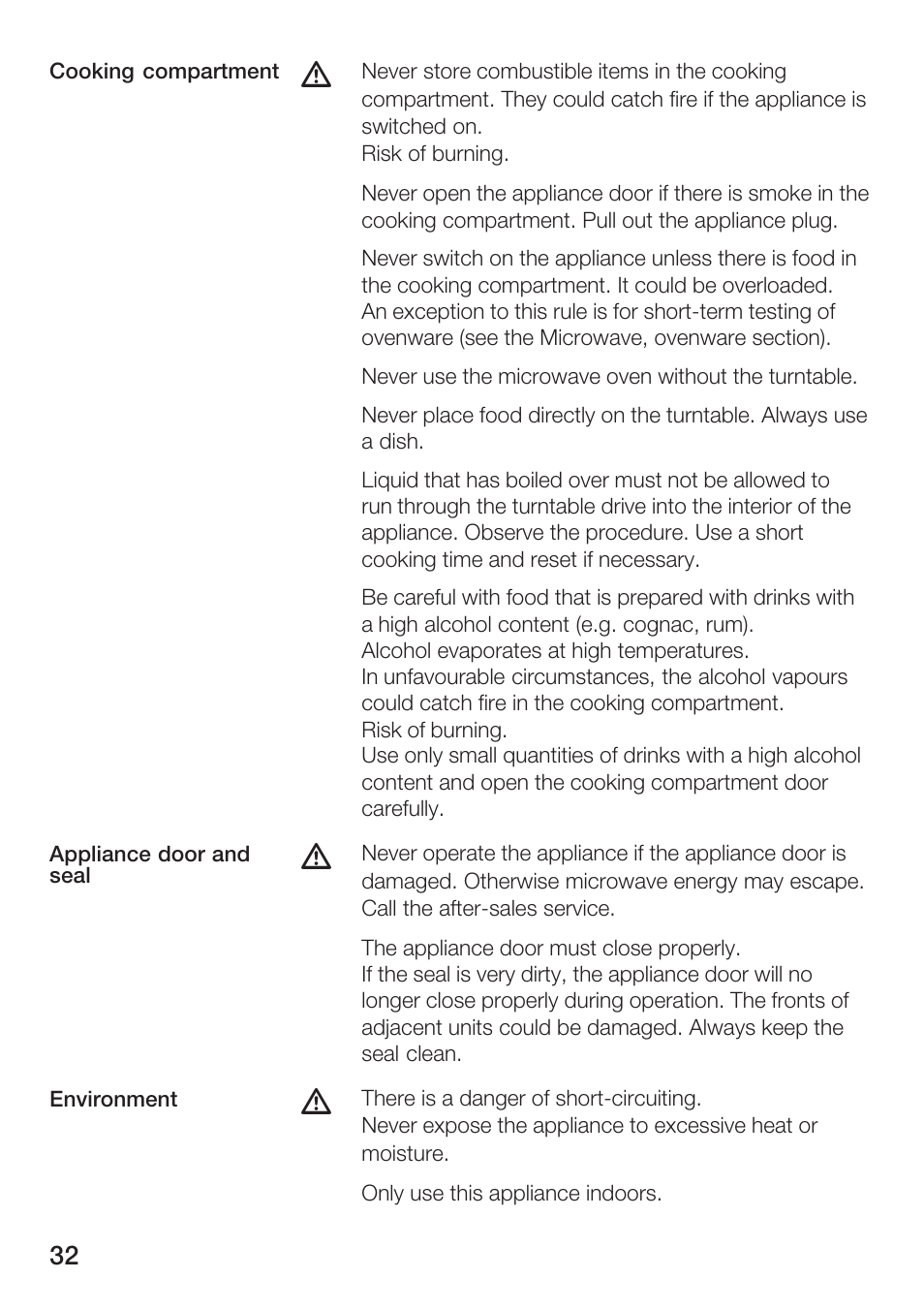 Siemens HF12M240 User Manual | Page 32 / 132