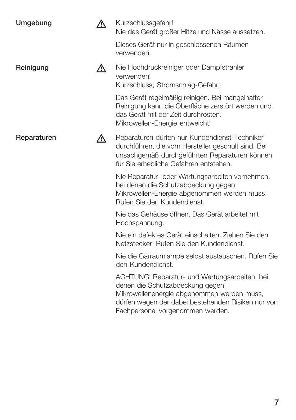 Siemens HF12M240 User Manual | Page 7 / 132