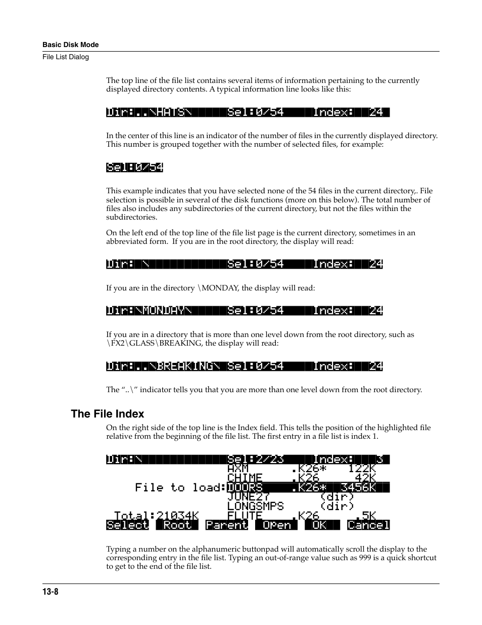 The file index | ALESIS K2661 User Manual | Page 158 / 286