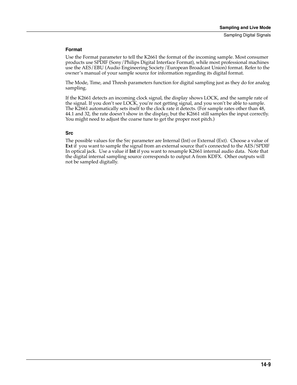 Format | ALESIS K2661 User Manual | Page 201 / 286